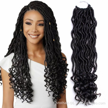 Goddess Locs Crochet Hair Extensions Synthetic Twist Braids Hair Locks Crochet braids For Women 24 Strands 14inch 18inch Beauty